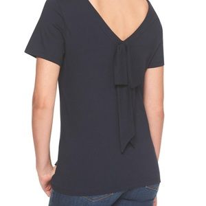 Banana Republic bow navy short sleeve tee Small